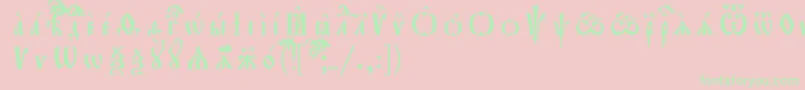 Orthodox.TtUcs8Р Р°Р·СЂСЏРґРѕС‡РЅС‹Р№ Font – Green Fonts on Pink Background